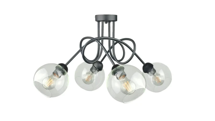 Lampa sufitowa nowoczesna 4xE27 EVIE BLACK