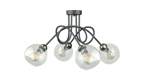Lampa sufitowa nowoczesna 4xE27 EVIE BLACK/GOLD