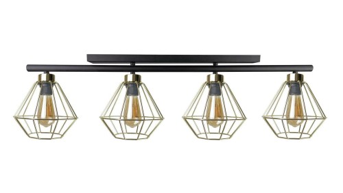 Lampa sufitowa nowoczesna 4xE27 FEBRIS BLACK/GOLD