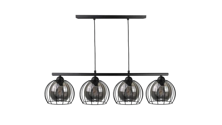 Lampa wisząca nowoczesna 4xE27 STIGMA BLACK LONG