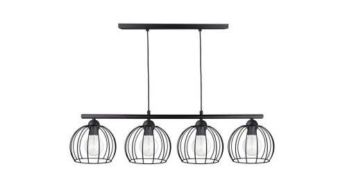 Lampa wisząca nowoczesna 4xE27 BACCA BLACK LONG