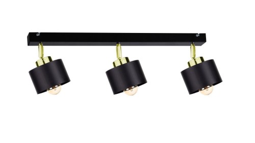 Spot nowoczesny 3xE27 SIMPLY BLACK/GOLD