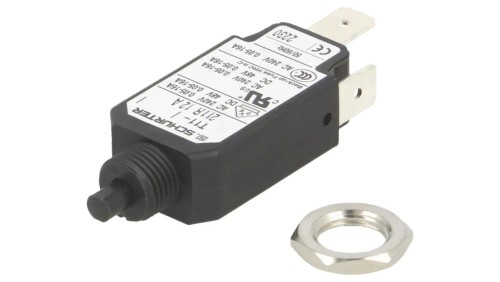 T11-211R-12A Wyłącznik nadprądowy Iznam: 12A Uznam: 240VAC 48VDC SPST Bieguny: 1