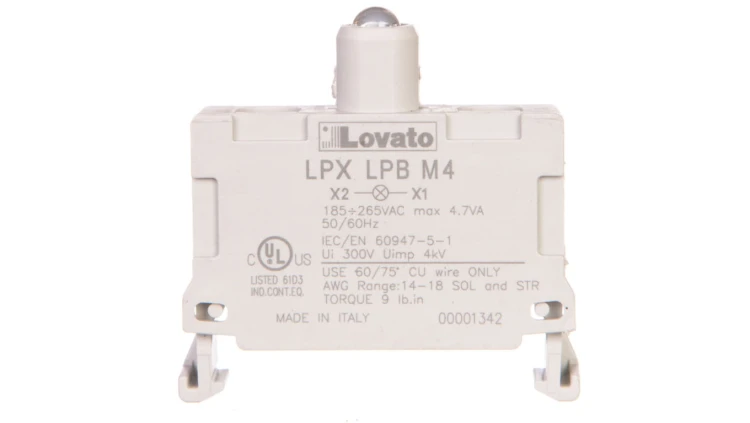 Oprawka z LED czerwona 185-265V AC LPXLPBM4