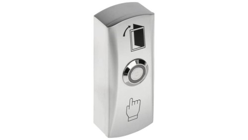 Natynkowy metalowy przycisk wyjścia otwarcia drzwi Fox W42LED z podświetleniem LED, zabezpieczony przed wodą uszczelką