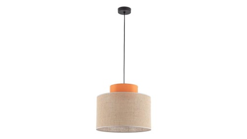 Lampa wisząca dwukolorowa o średnicy 38cm DUO JUTA ORANGE 1xE27 3227 TK Lighting