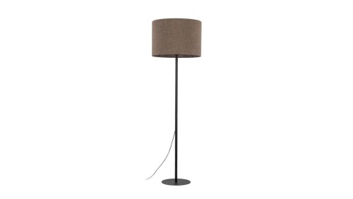 Lampa podłogowa EARTH do salonu, brązowy klosz z tkaniny na E27 16013 TK Lighting