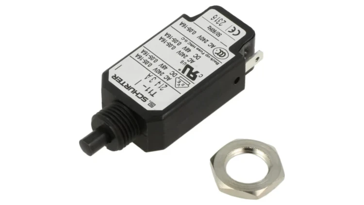 T11-214-2A Wyłącznik nadprądowy przykręcany Iznam: 2A Uznam: 240VAC 48VDC SPST