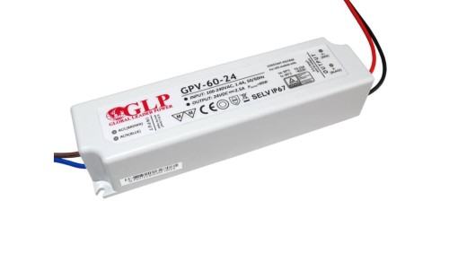 GPV-60-24 Zasilacz impulsowy do LED 60W 24V/2.5A IP67 hermetyczny