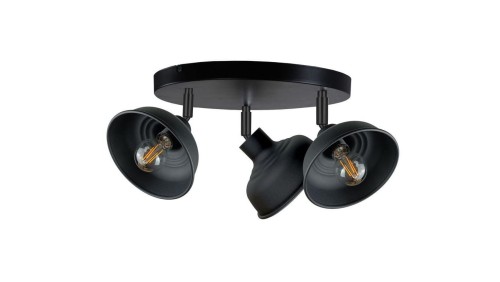 Spot nowoczesny 3x E27 FAUN BLACK