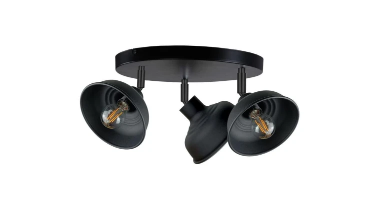 Spot nowoczesny 3x E27 FAUN BLACK