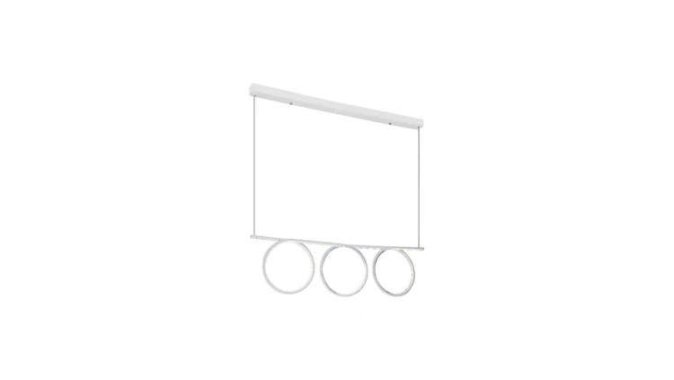 Lampa wisząca czarna MARKO z trzema wiszącymi drucianymi kloszami K-4006 Kaja Lighting