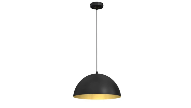 Lampa wisząca BETA BLACK/GOLD 1xE27 35cm MLP7896 Milagro