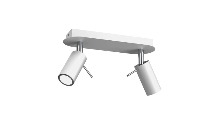 Lampa sufitowa PRESTON WHITE/CHROME 2x mini GU10 MLP7615 Milagro