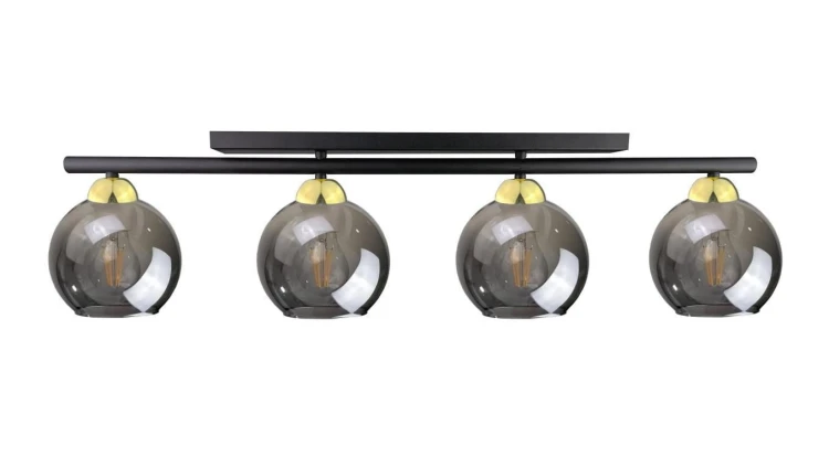 Lampa sufitowa nowoczesna 4xE27 MINOR BLACK/GOLD