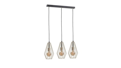 Lampa wisząca loftowa 3xE27 GEO GOLD