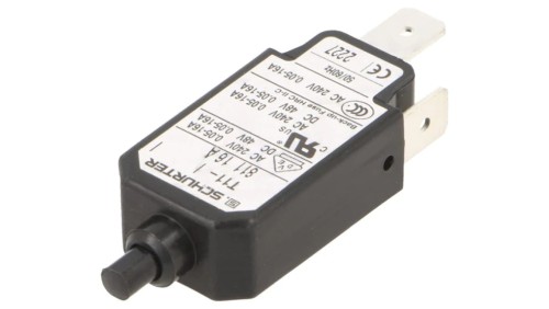 T11-811-16A Wyłącznik nadprądowy Iznam: 16A Uznam: 240VAC 48VDC SPST Bieguny: 1