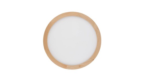 Lampa sufitowa okrągła z drewnianą obwódką zmienna barwa średnica 40cm AQUA WOOD BUK 400 36W LED 18011 TK Lighting
