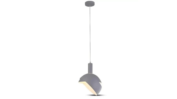 Lampa dekoracyjna wisząca aluminiowa szara regulowany kąt 1,2m E14 max 60W IP20 V-TAC VT-7100