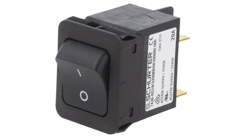 3-128-214 Wyłącznik nadprądowy Iznam: 20A Uznam: 240VAC 60VDC DPST 34x26mm