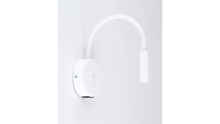 Kinkiet Lagos biały z wbudowanym USB, regulacja ramienia na G9 10202 TK Lighting