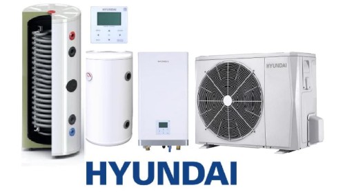 Zestaw Pompa ciepła: HYUNDAI Split 6kW+ zasobnik buforowy SL 130L + zasobnik ciepłej wody SOLITANK 245L z wężownicą 3,83m2