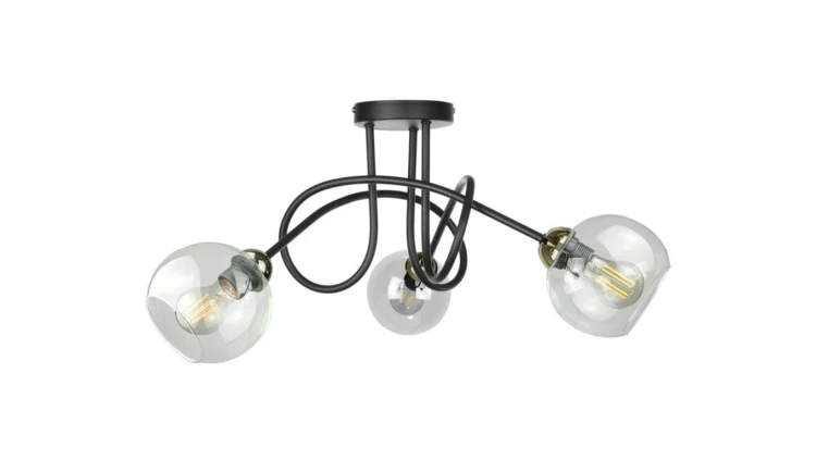 Lampa sufitowa nowoczesna 3xE27 EVIE BLACK/GOLD