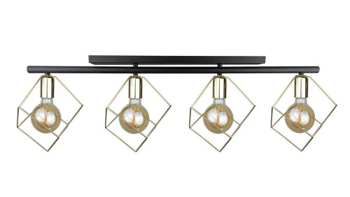 Lampa sufitowa nowoczesna 4xE27 ARNICA BLACK/GOLD