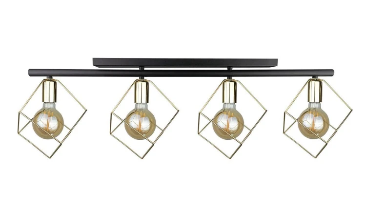 Lampa sufitowa nowoczesna 4xE27 ARNICA BLACK/GOLD