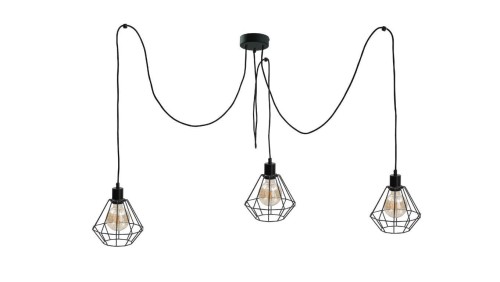 Lampa wisząca loftowa 3 xE27 FOSKAL BLACK