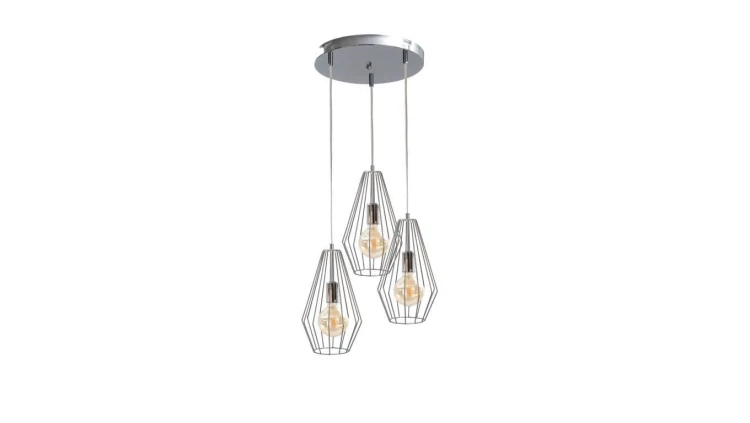 Lampa wisząca loftowa 3x E27 LEX SILVER