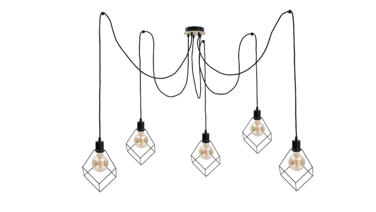 Lampa wisząca loftowa 5xE27 RUBEN WOOD