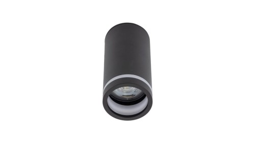 Lampa sufitowa spot czarny – tuba natynkowa JET BLACK DOWNLIGHT 1* GU10 6918 TK Lighting