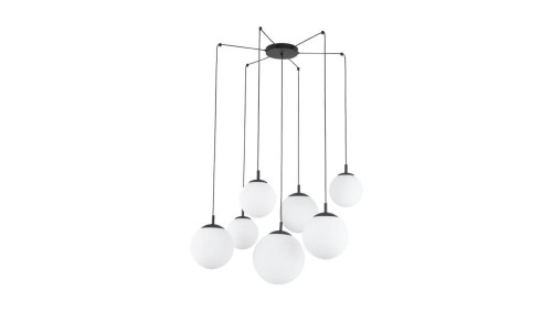 Lampa wisząca typu pająk ze szklanymi, białymi kloszami ESME 15xE27 4794 TK Lighting