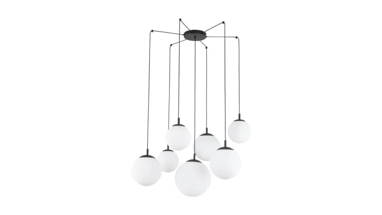 Lampa wisząca typu pająk ze szklanymi, białymi kloszami ESME 15xE27 4794 TK Lighting