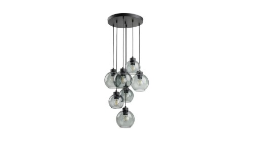 Lampa wisząca CUBUS z grafitowymi zwisającymi szklanymi kloszami na rozecie do salonu 10207 TK Lighting