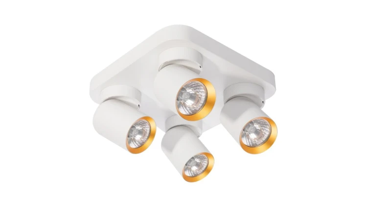 Lampa sufitowa Andy 4xGU10 Kwadrat Biały + Złoty ML9940 Milagro