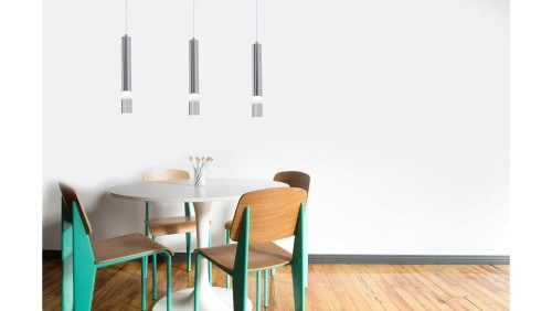 Lampa wisząca GEO z metalową czarną obręczą, odsłonięta żarówka K-3833 Kaja Lighting