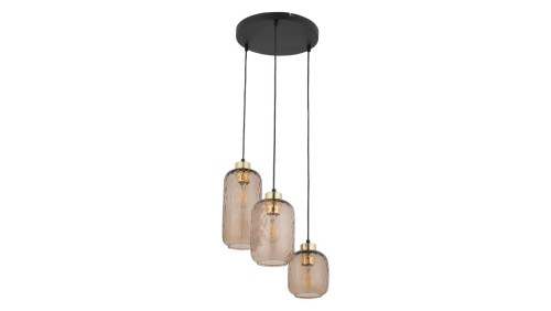 Lampa wisząca szklana PESCARA 3xE27 okrągła rozeta 4576 TK Lighting