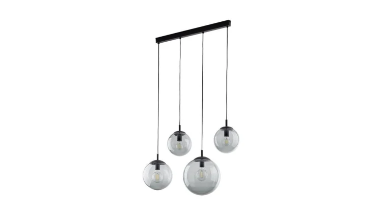 Lampa wisząca ze szklanymi, grafitowymi kloszami-kulami ESME 4xE27 5381 TK Lighting