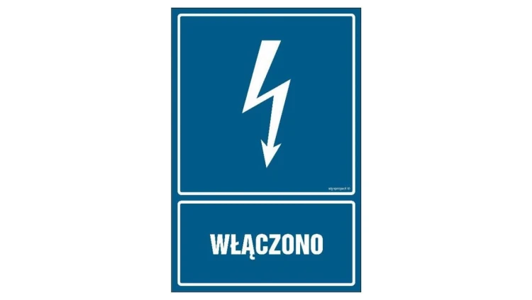 ZNAK - HG021 Włączono 50 x 75 cm PN - Płyta 1mm