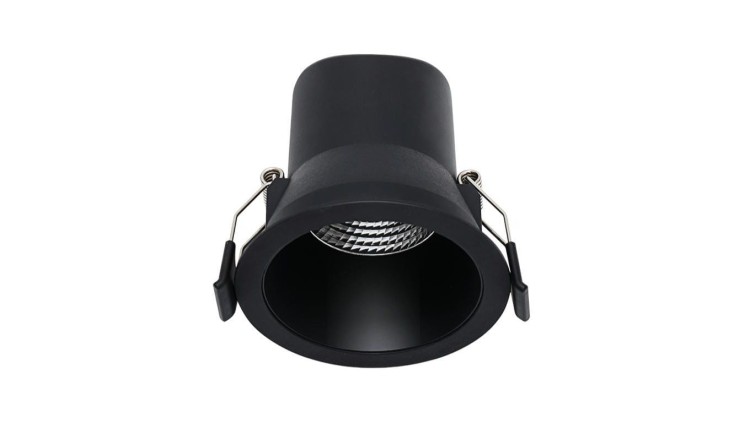 Panel Podtynkowy LED Spotlight 9W IP44 3000-4000K Czarny Wpuszczany