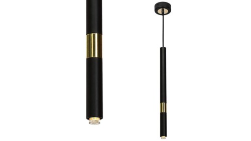 Lampa wisząca MONZA BLACK / GOLD 1xG9 8W MLP6333 Milagro