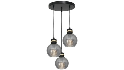 Lampa wisząca OMEGA BLACK / GOLD 3xE27 MLP6533 Milagro