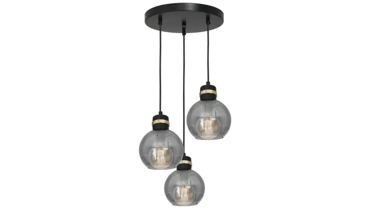 Lampa wisząca OMEGA BLACK / GOLD 3xE27 MLP6533 Milagro