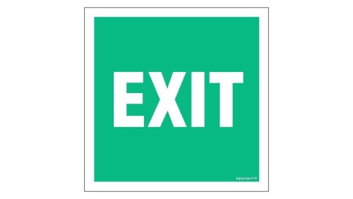 ZNAK - AC062 EXIT 10 x 10 cm FS - Folia samoprzylepna foto.