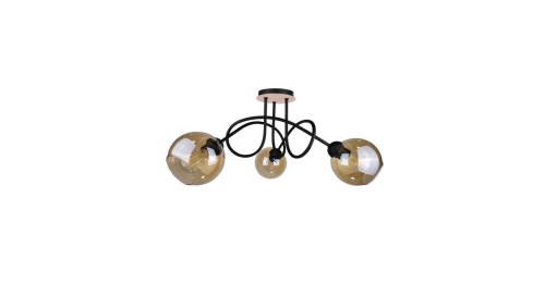 Lampa sufitowa nowoczesna 3xE27 VENUS WOOD