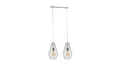 Lampa wisząca loftowa 2xE27 LEX SILVER