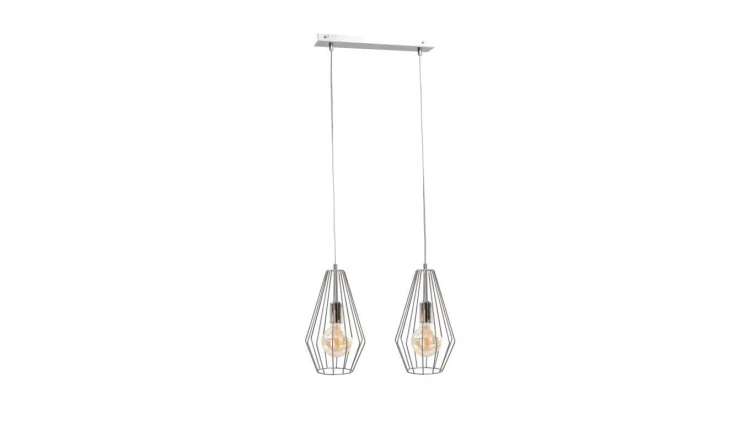 Lampa wisząca loftowa 2xE27 LEX SILVER