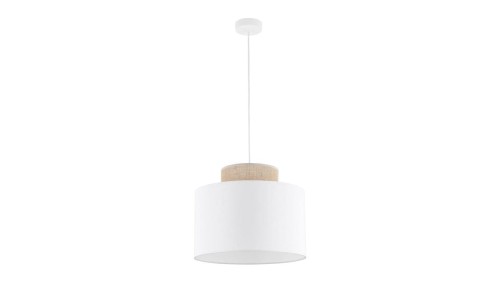 Lampa wisząca biała o średnicy 38cm DUO WHITE JUTA 1xE27 1856 TK Lighting